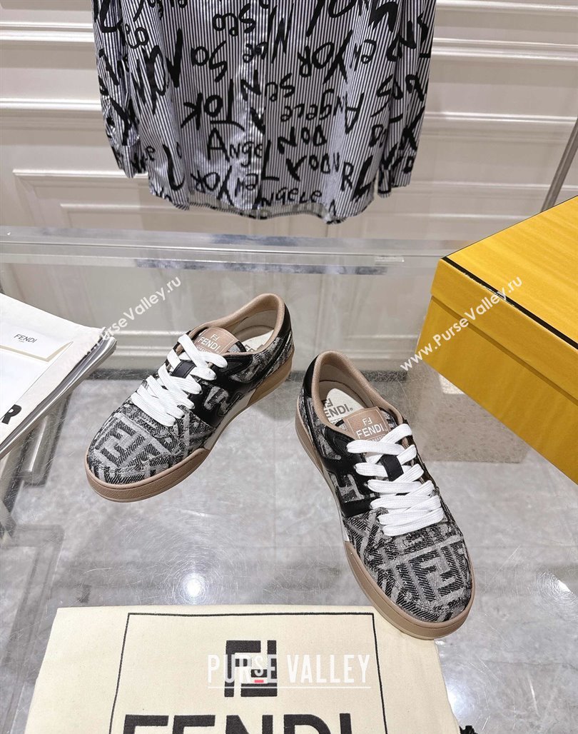Fendi Match Sneakers in FF Denim Black/Grey 2025 0426 (MD-250426016)
