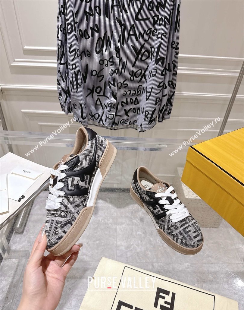 Fendi Match Sneakers in FF Denim Black/Grey 2025 0426 (MD-250426016)