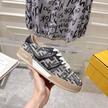 Fendi Match Sneakers in FF Denim Black/Grey 2025 0426 (MD-250426016)