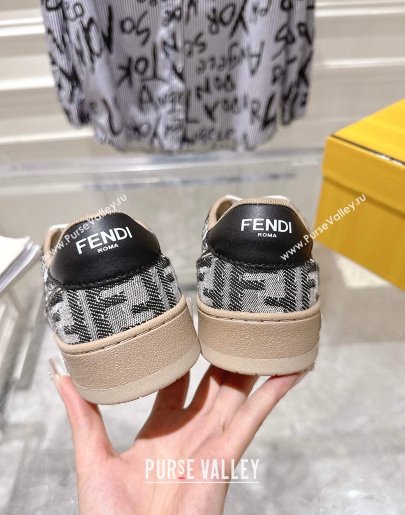 Fendi Match Sneakers in FF Denim Black/Grey 2025 0426 (MD-250426016)
