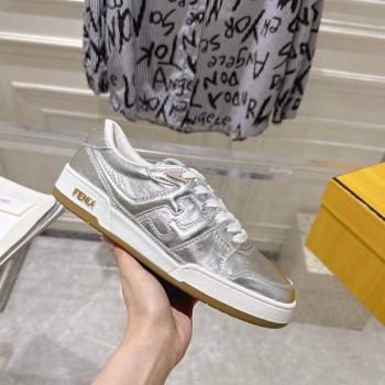 Fendi Match Low-top Sneakers in Calfskin Leather Silver 2025 0426 (MD-250426018)