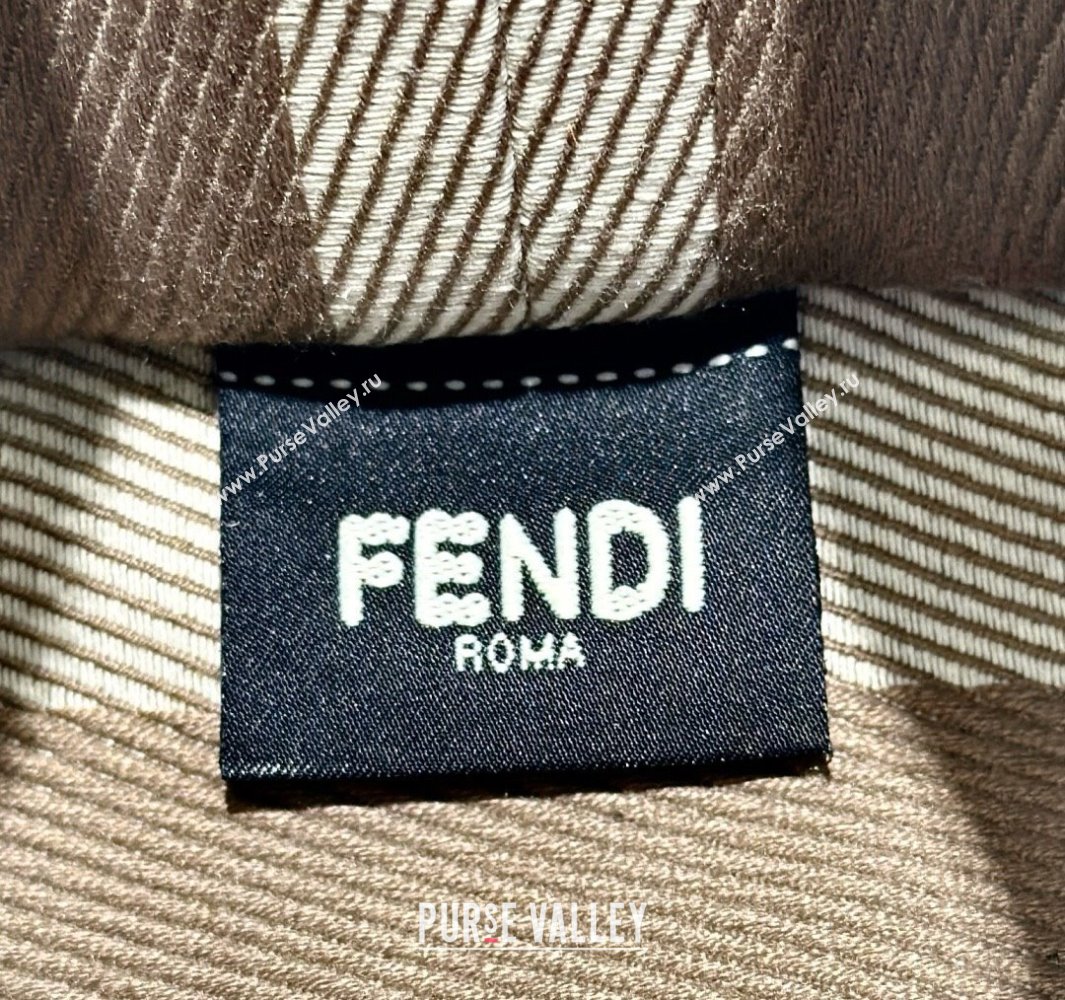 Fendi Roll Mini Tote Bag in dove grey denim-effect FF jacquard 2025 8655E (CL-250522009)