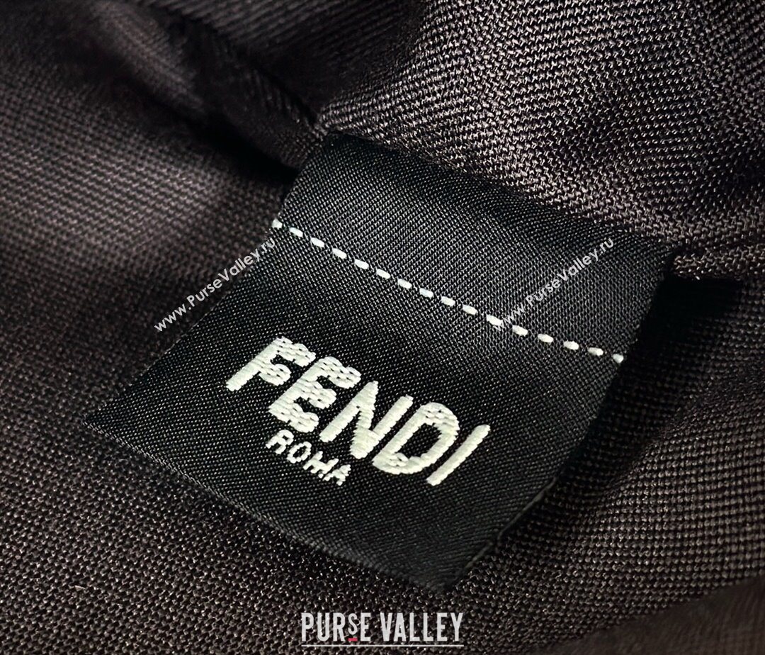 Fendi Fendigraphy Mini Hobo Bag in Blue denim-effect FF jacquard 2025 8657 (CL-250522008)