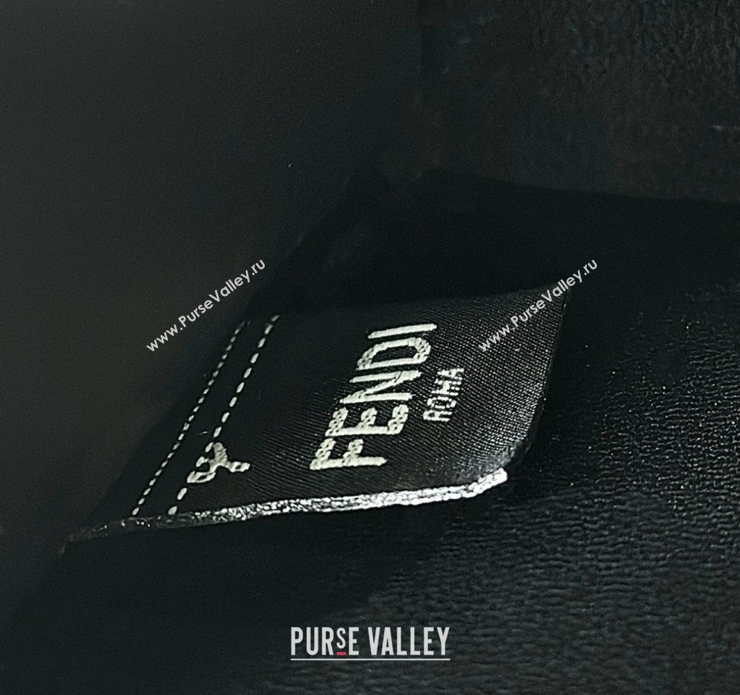 Fendi Peekaboo ISeeU Petite Bag in Crocodile Embossed Leather Black 2025 66805 (CL-250522013)