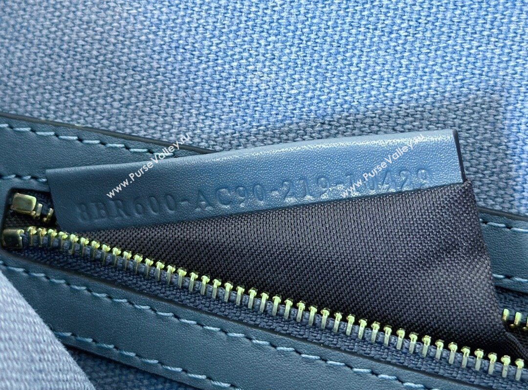 Fendi Baguette Medium Bag in Canvas with FF embroidery Sky Blue 2025 0159M (CL-250522022)