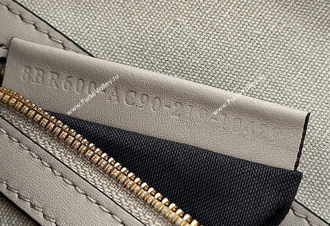 Fendi Baguette Medium Bag in Canvas with FF embroidery Grey/White 2025 0159M (CL-250522016)