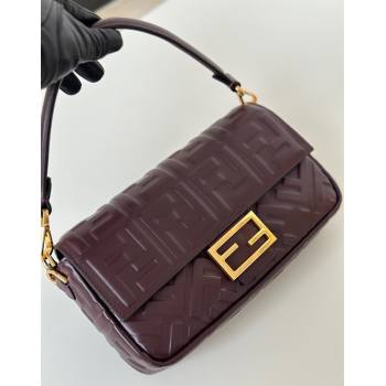 Fendi Baguette Medium Nappa Leather Bag Dark Brown 20250522 0135M Top Quality (CL-250522027)
