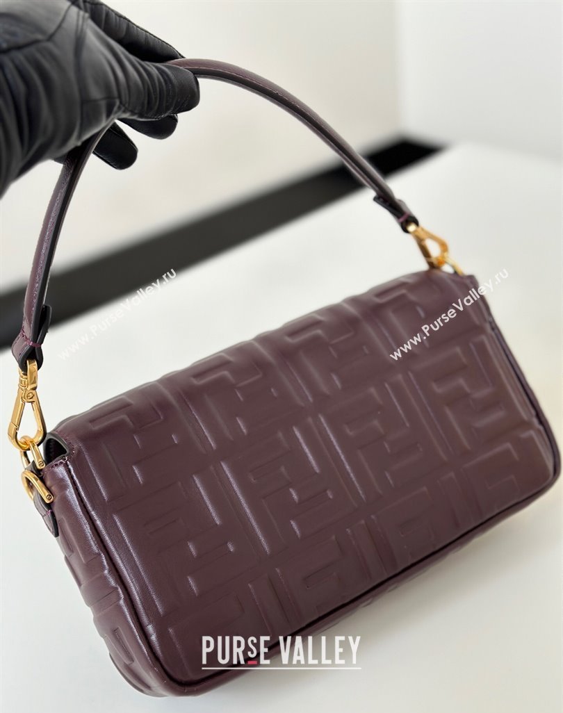 Fendi Baguette Medium Nappa Leather Bag Dark Brown 20250522 0135M Top Quality (CL-250522027)