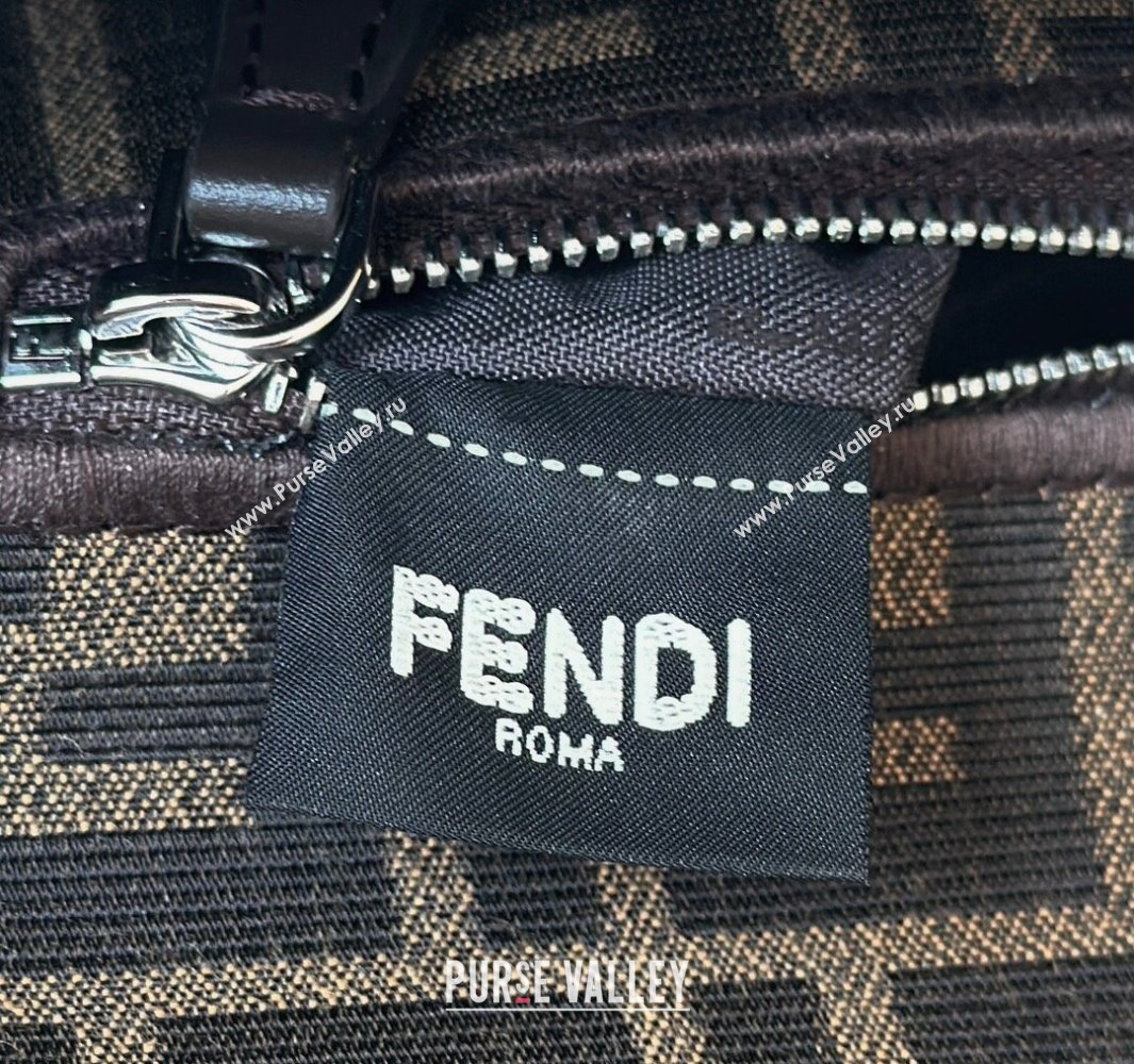 Fendi Baguette Medium Bag in Brown FF jacquard fabric Brown/Silver 2025 8679M (CL-250522006)