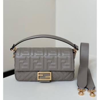 Fendi Baguette Medium Nappa Leather Bag Grey 20250522 0135M Top Quality (CL-250522028)