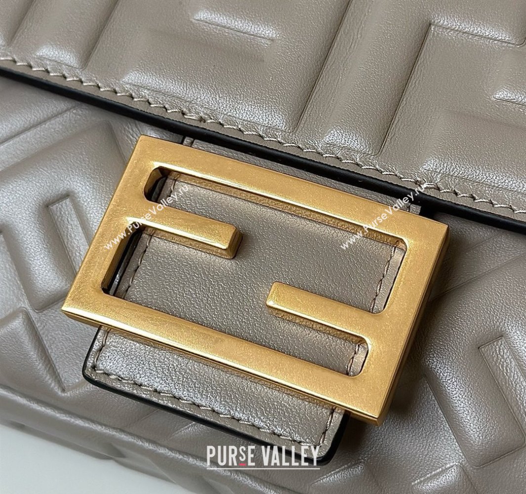 Fendi Baguette Medium Nappa Leather Bag Grey 20250522 0135M Top Quality (CL-250522028)