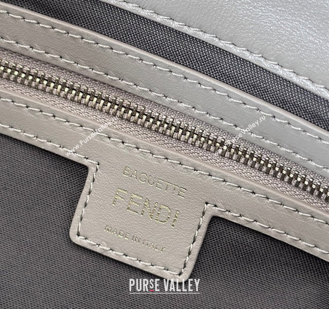 Fendi Baguette Medium Nappa Leather Bag Grey 20250522 0135M Top Quality (CL-250522028)