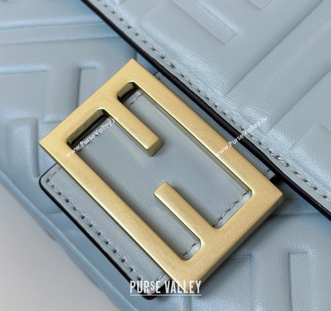 Fendi Baguette Medium Nappa Leather Bag Light Blue 20250522 0135M Top Quality (CL-250522029)