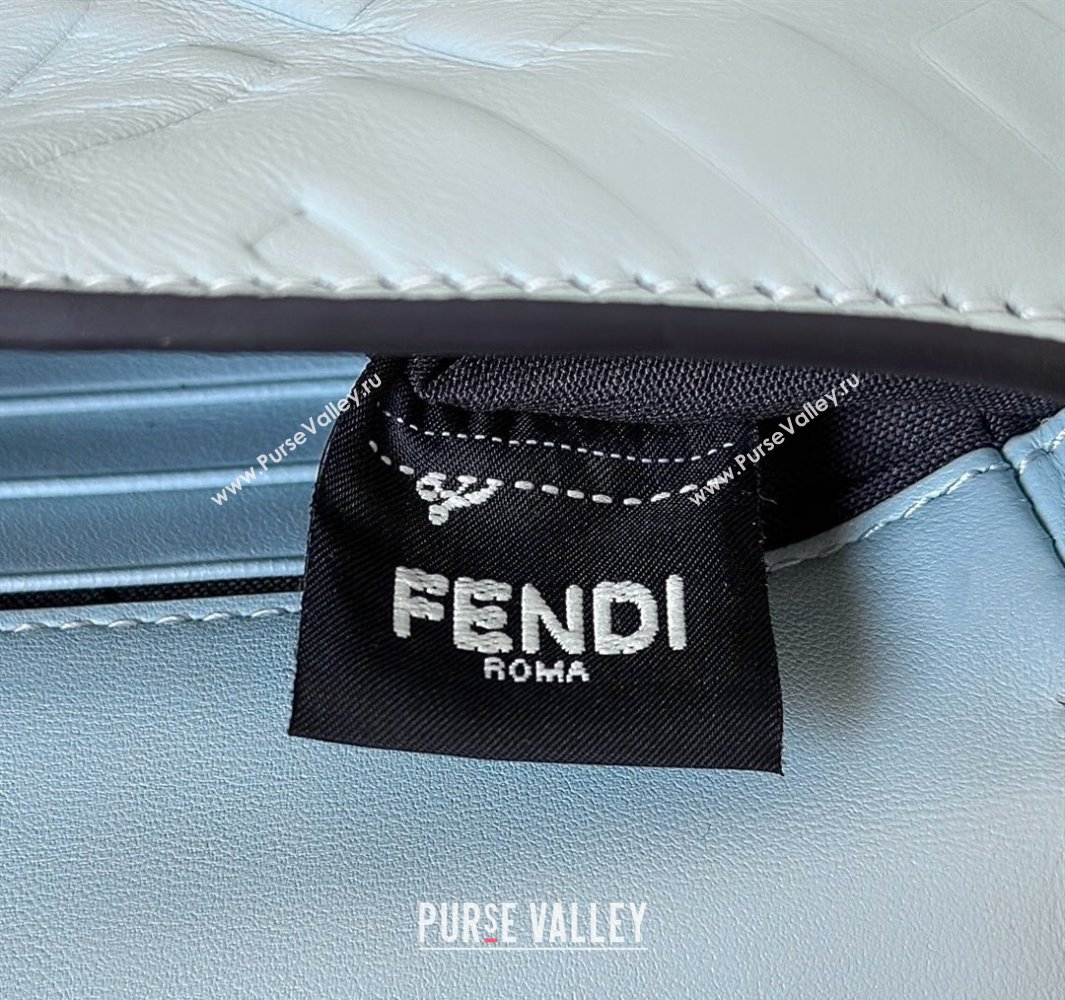 Fendi Baguette Mini Nappa Leather Bag Light Blue 20250522 0135S Top Quality (CL-250522030)