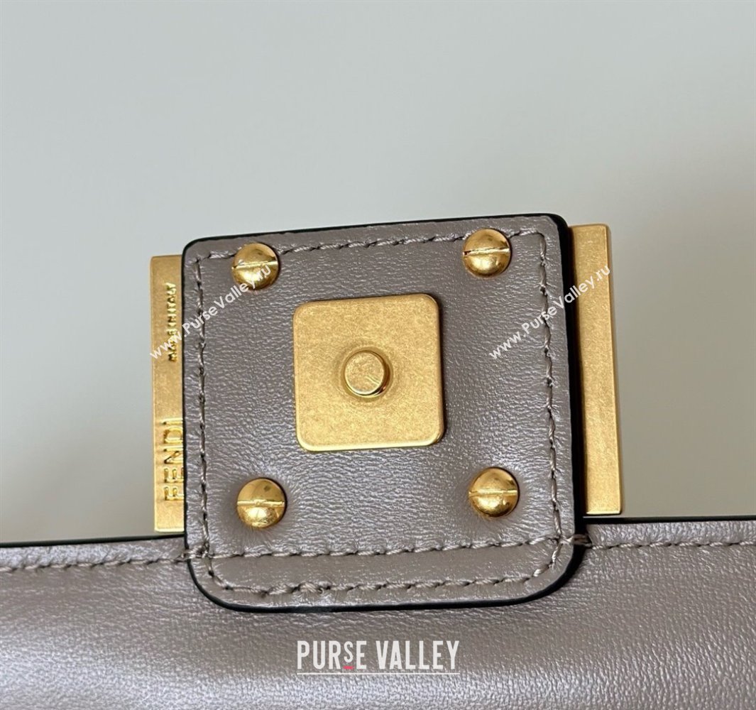 Fendi Baguette Mini Nappa Leather Bag Grey 20250522 0135S Top Quality (CL-250522031)