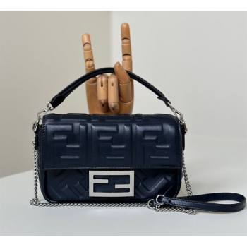 Fendi Baguette Mini Nappa Leather Bag Night Fog Blue 20250522 0135S Top Quality (CL-250522033)