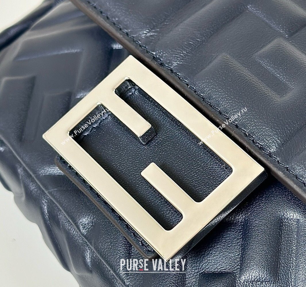 Fendi Baguette Mini Nappa Leather Bag Night Fog Blue 20250522 0135S Top Quality (CL-250522033)