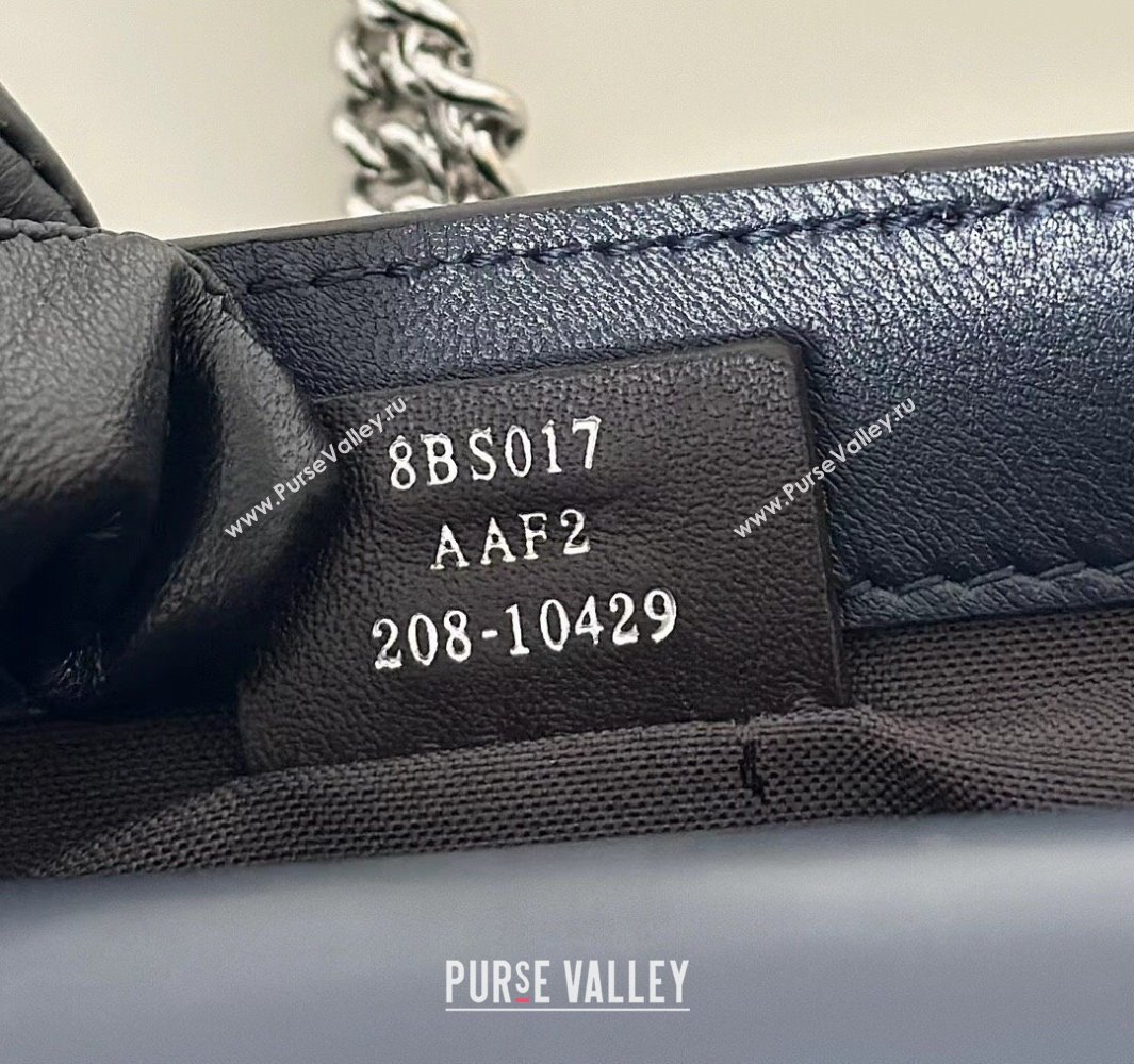 Fendi Baguette Mini Nappa Leather Bag Night Fog Blue 20250522 0135S Top Quality (CL-250522033)
