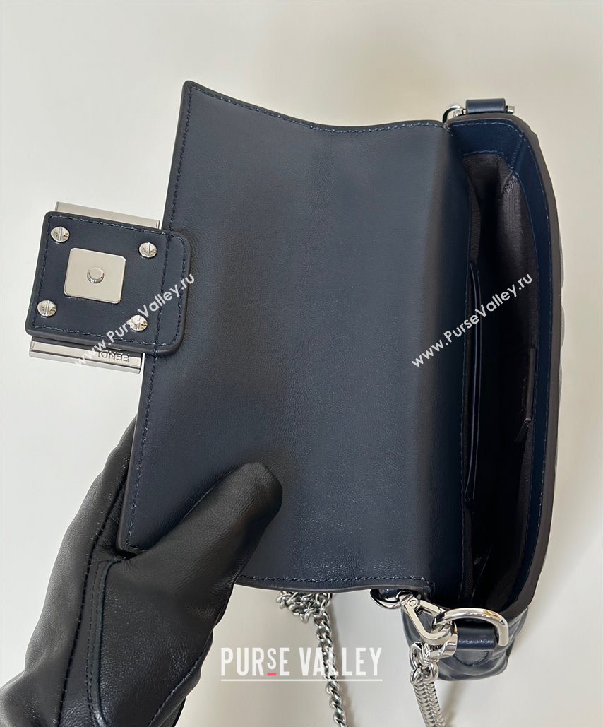 Fendi Baguette Mini Nappa Leather Bag Night Fog Blue 20250522 0135S Top Quality (CL-250522033)
