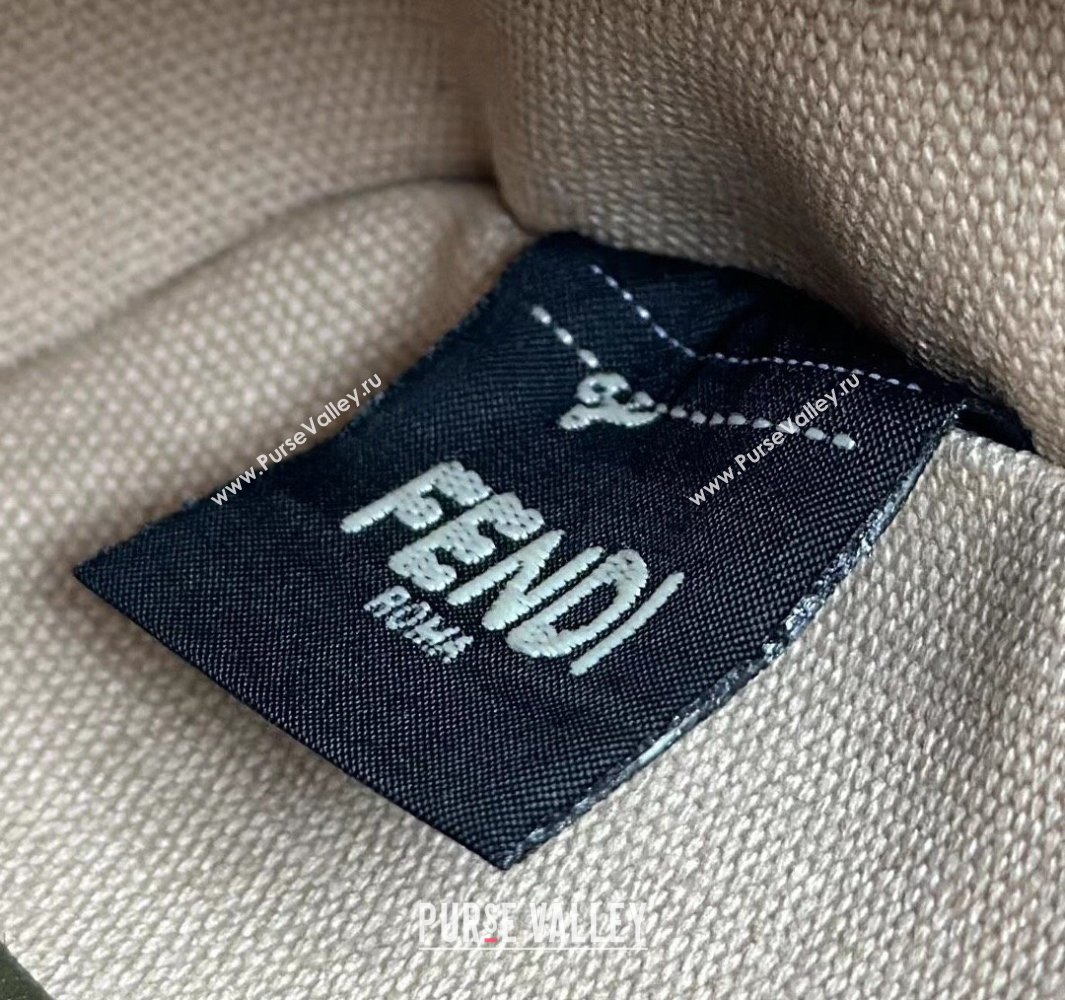 Fendi Baguette Mini Bag in Canvas with FF embroidery Beige/Multicolor 2025 0159S (CL-250522026)