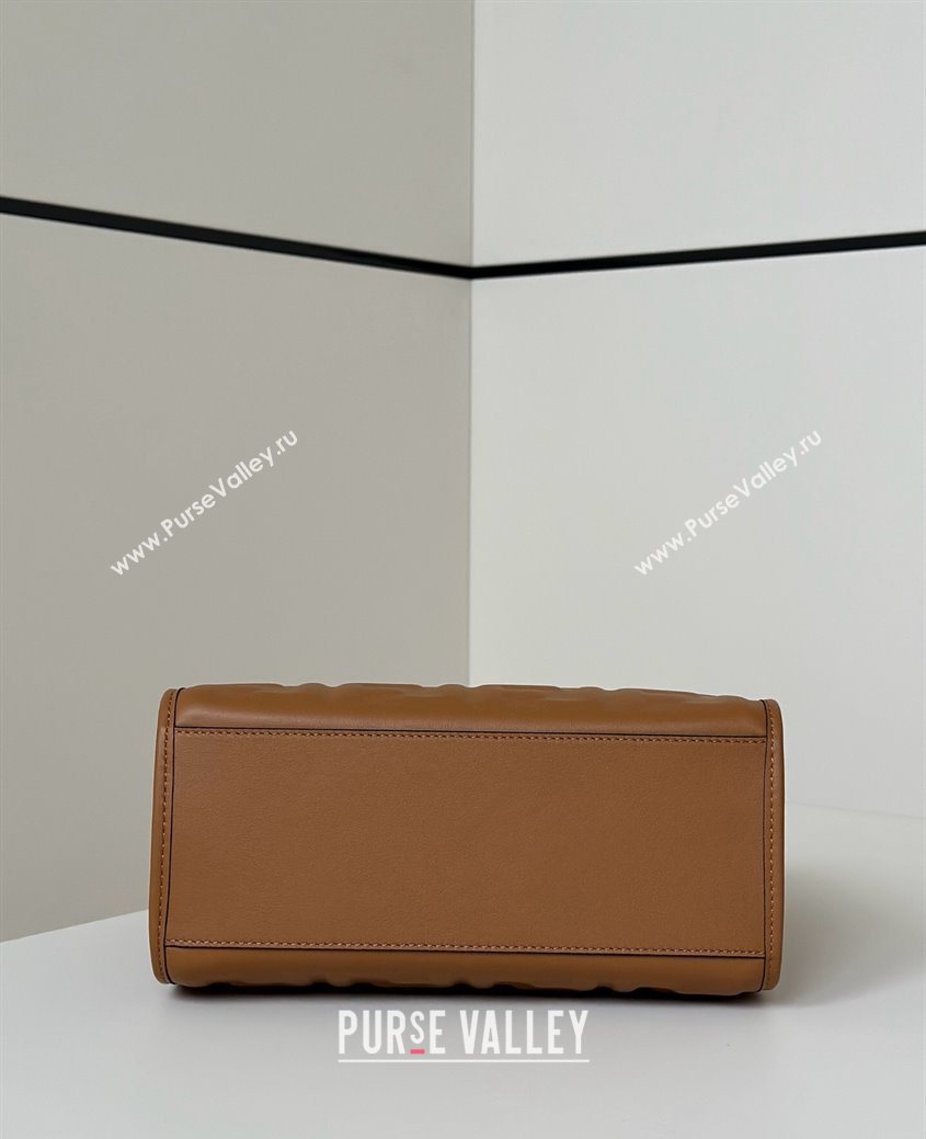 Fendi Sunshine Small Tote Bag in FF Leather Brown 2025 8618 (CL-250628030)