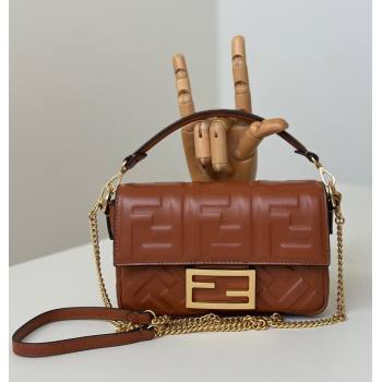 Fendi Baguette Mini Nappa Leather Bag Brown 20250628 0135S (CL-250628005)
