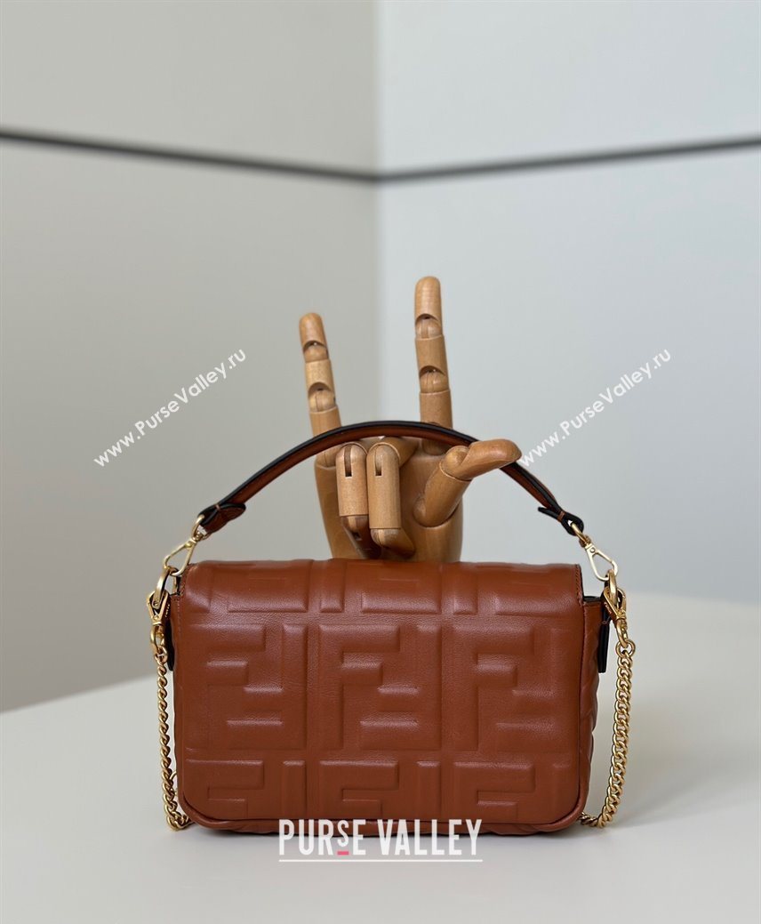 Fendi Baguette Mini Nappa Leather Bag Brown 20250628 0135S (CL-250628005)