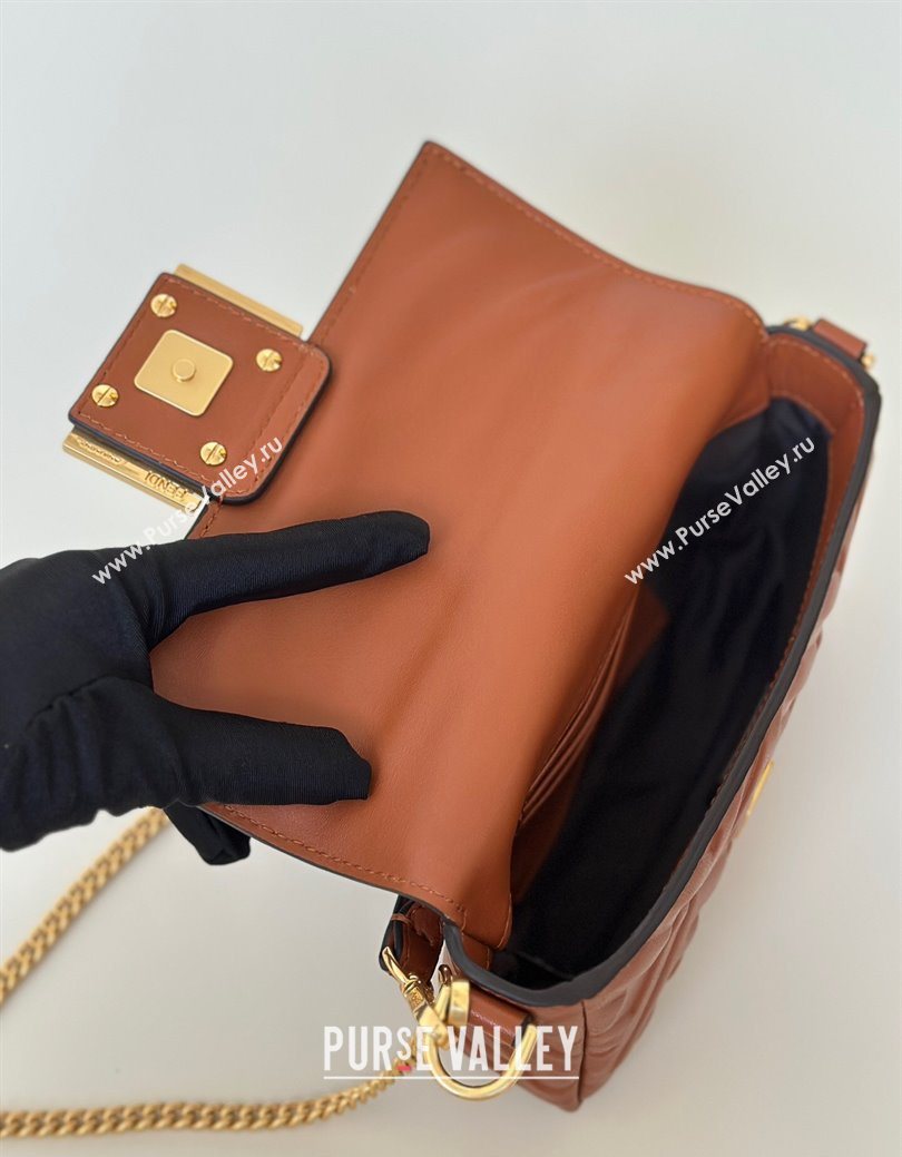 Fendi Baguette Mini Nappa Leather Bag Brown 20250628 0135S (CL-250628005)