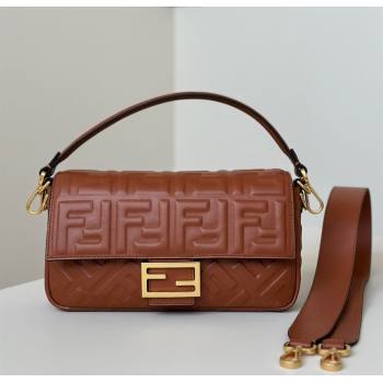 Fendi Baguette Medium Nappa Leather Bag Brown 0135M 20250628 (CL-250628015)