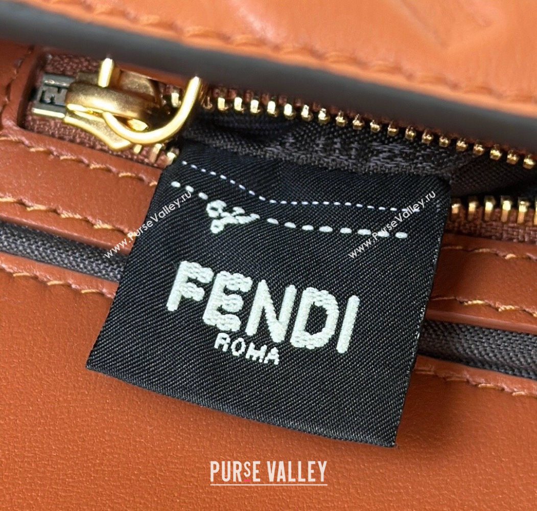 Fendi Baguette Medium Nappa Leather Bag Brown 0135M 20250628 (CL-250628015)