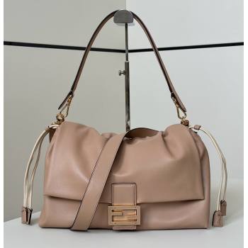 Fendi Mamma Baguette Large Bag in Nappa Leather Pale Pink 2025 8677L (CL-250628004)