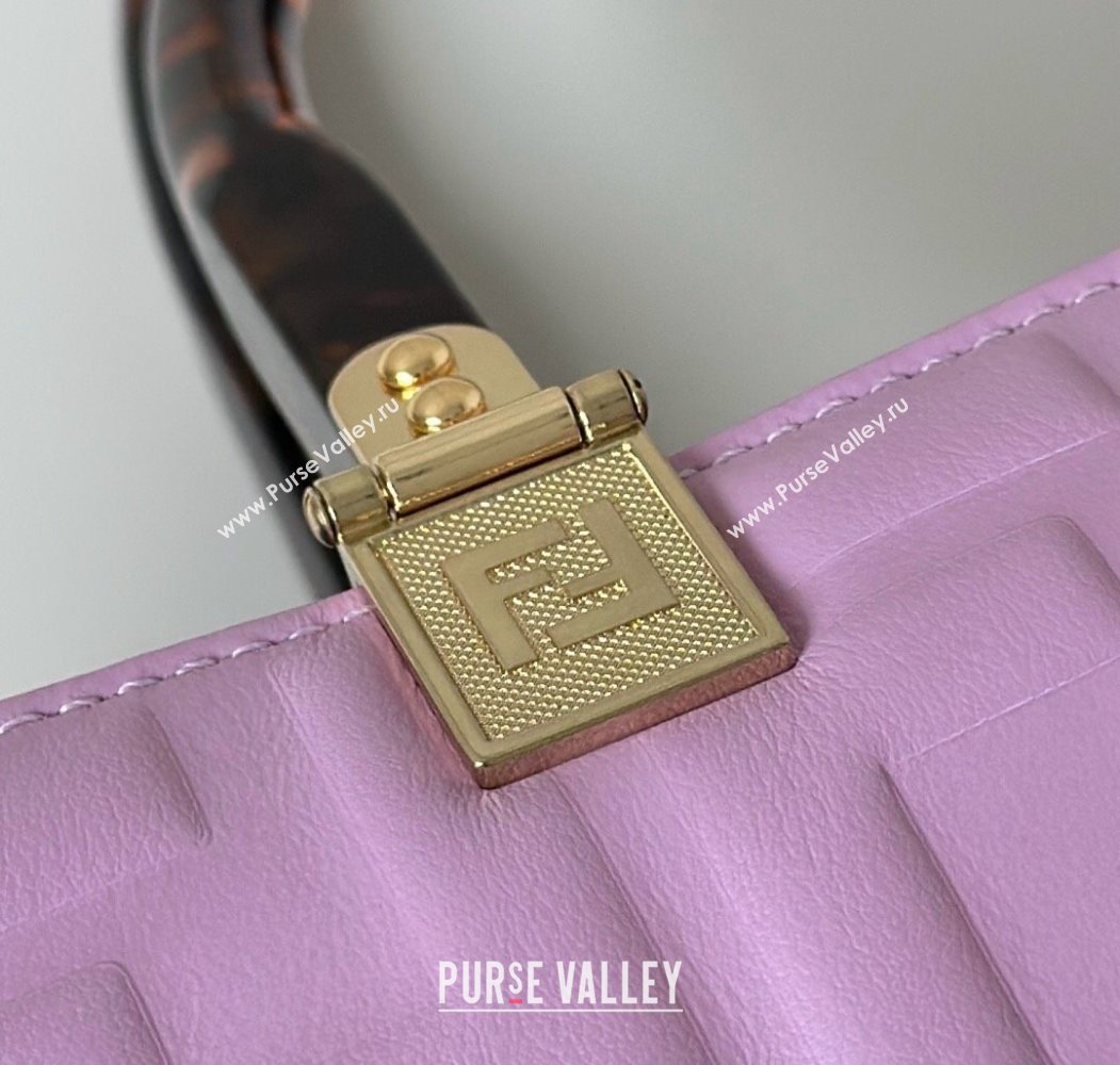 Fendi Sunshine Shopper Medium Bag in FF Leather Purple 2025 8597L (CL-250628020)