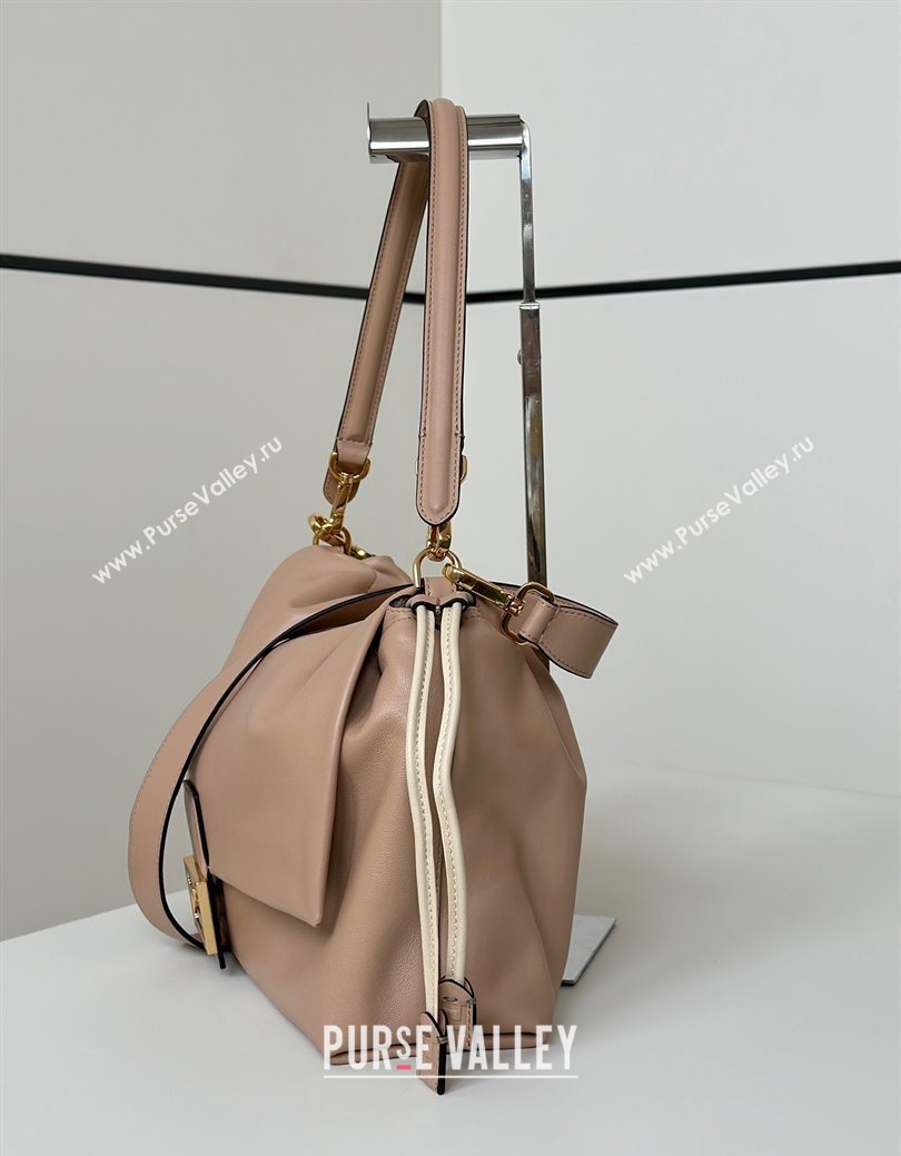 Fendi Mamma Baguette Large Bag in Nappa Leather Pale Pink 2025 8677L (CL-250628004)