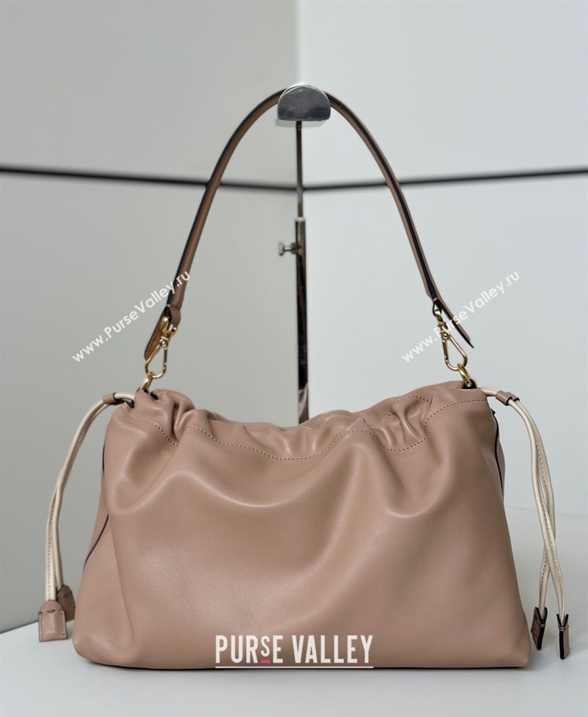 Fendi Mamma Baguette Large Bag in Nappa Leather Pale Pink 2025 8677L (CL-250628004)