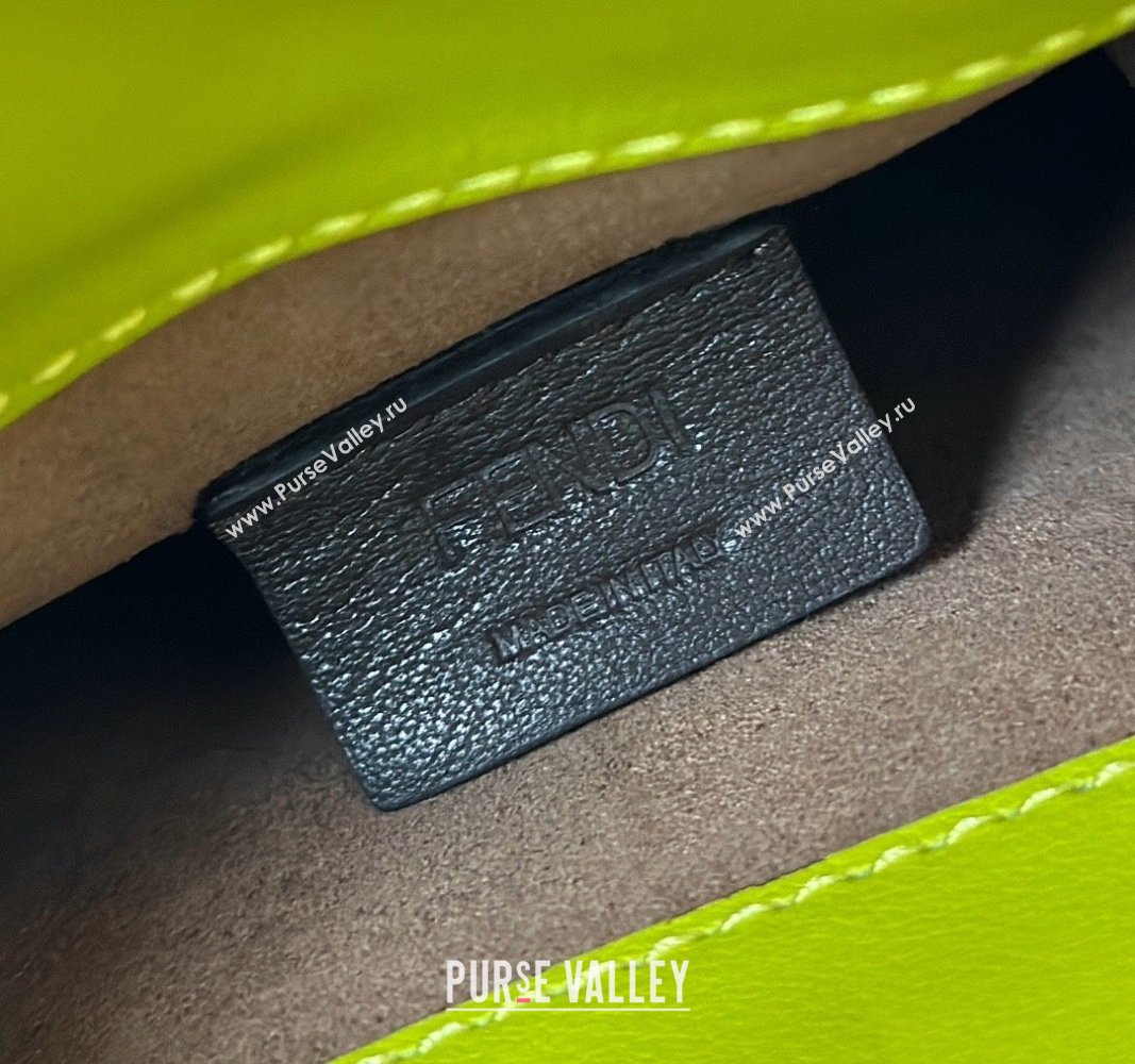 Fendi Mini Sunshine Shopper Bag in FF Leather Green 2025 8597S (CL-250628023)