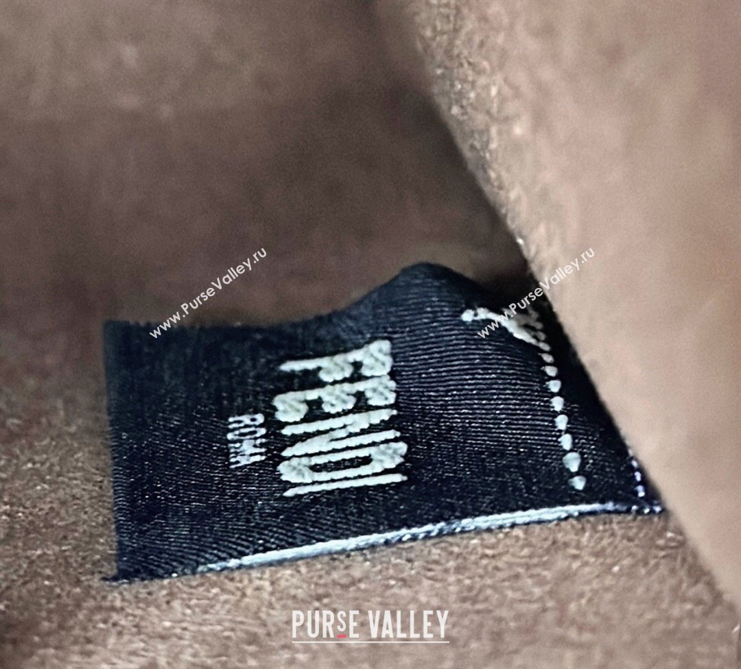 Fendi Mini Sunshine Shopper Bag in FF Leather Green 2025 8597S (CL-250628023)