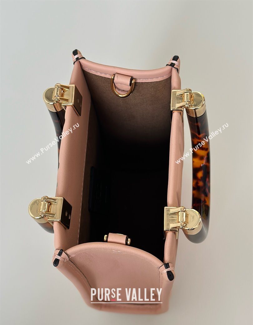 Fendi Mini Sunshine Shopper Bag in FF Leather Light Pink 2025 8597S (CL-250628024)