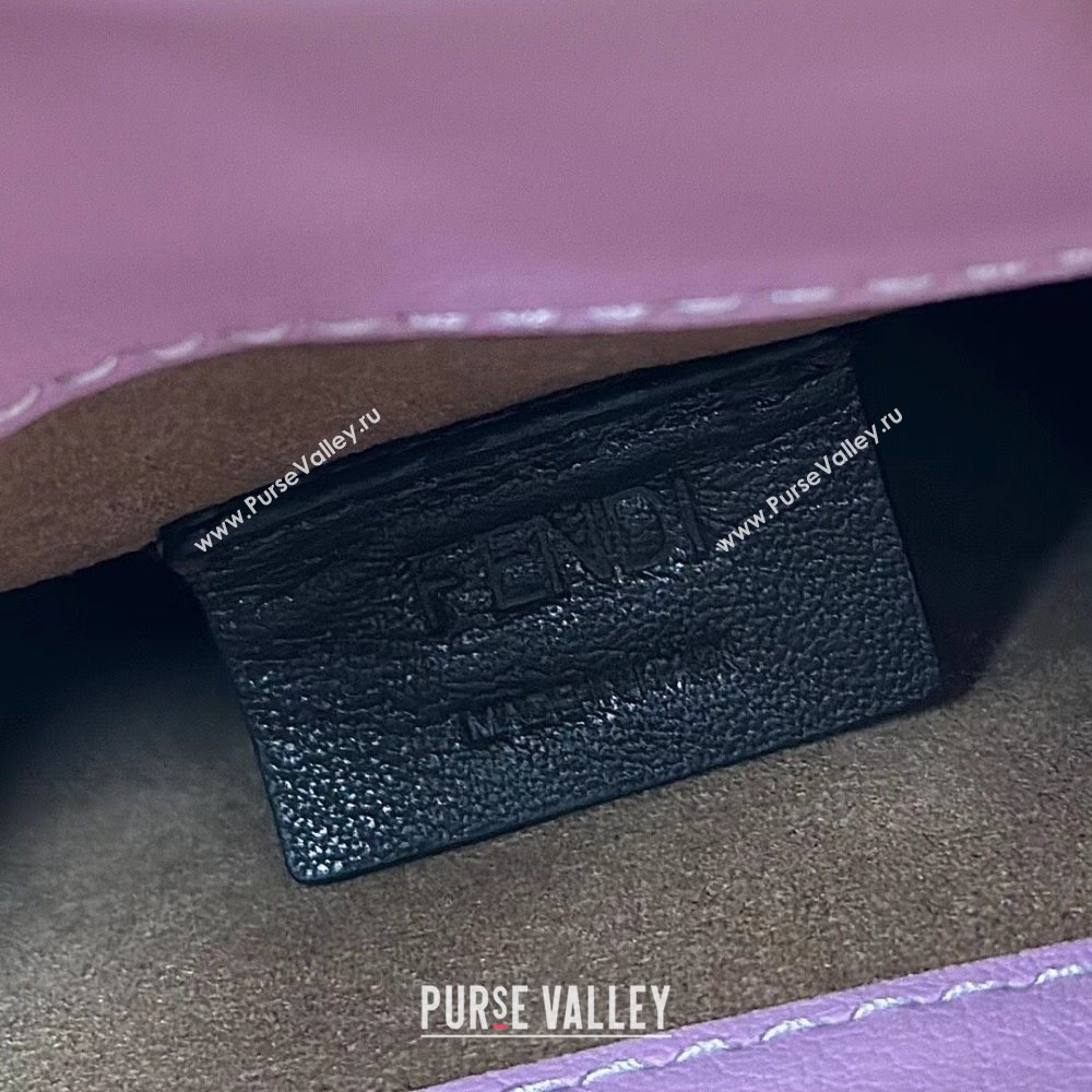 Fendi Mini Sunshine Shopper Bag in FF Leather Purple 2025 8597S (CL-250628025)
