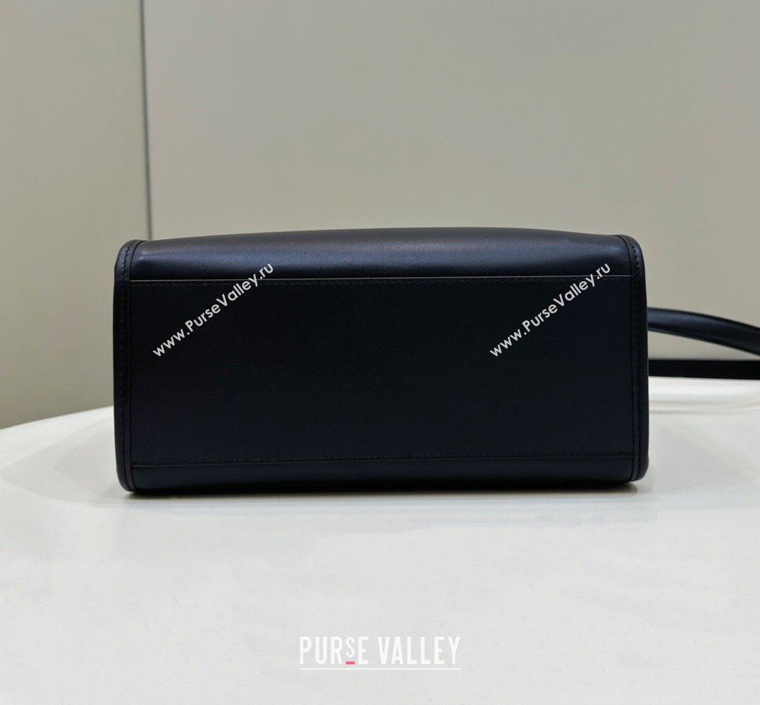 Fendi Sunshine Small Tote Bag in Logo Calfskin Leather Black 2025 8618 (CL-250628034)