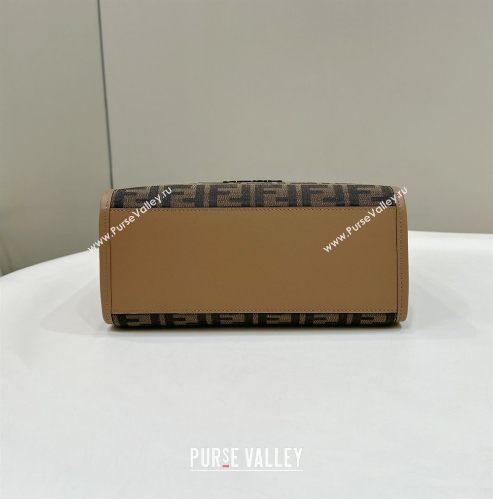 Fendi Sunshine Small Tote Bag in FF jacquard fabric Beige 2025 8618 (CL-250628031)