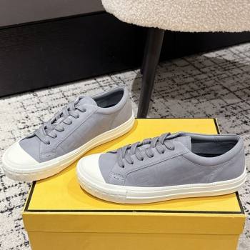 Fendi Domino Low top sneakers in nubuck leather Grey 2025 (HQG-250710068)