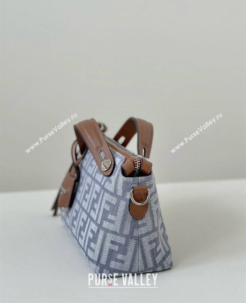 Fendi By The Way Soft Mini Bag in Blue denim-effect FF jacquard 2025 8665S (CL-250807027)