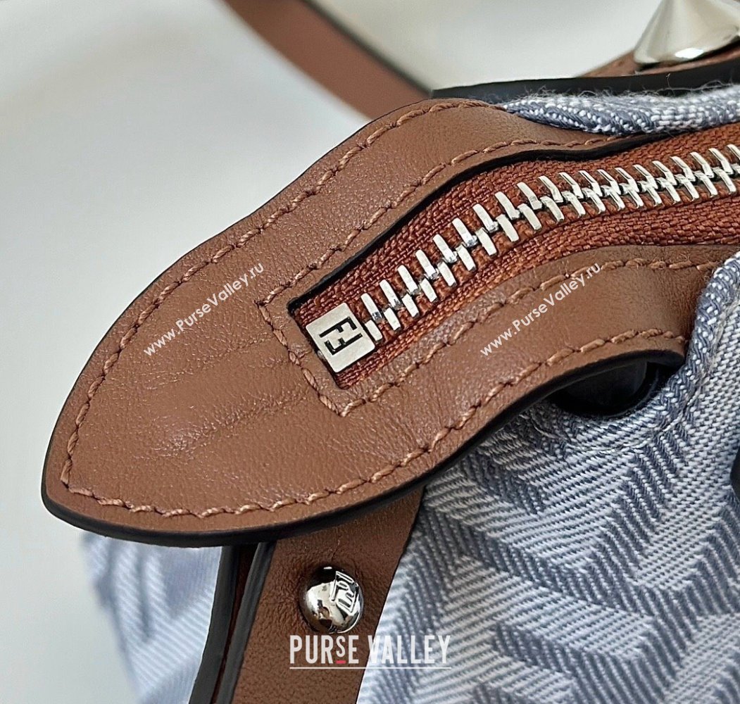 Fendi By The Way Soft Mini Bag in Blue denim-effect FF jacquard 2025 8665S (CL-250807027)