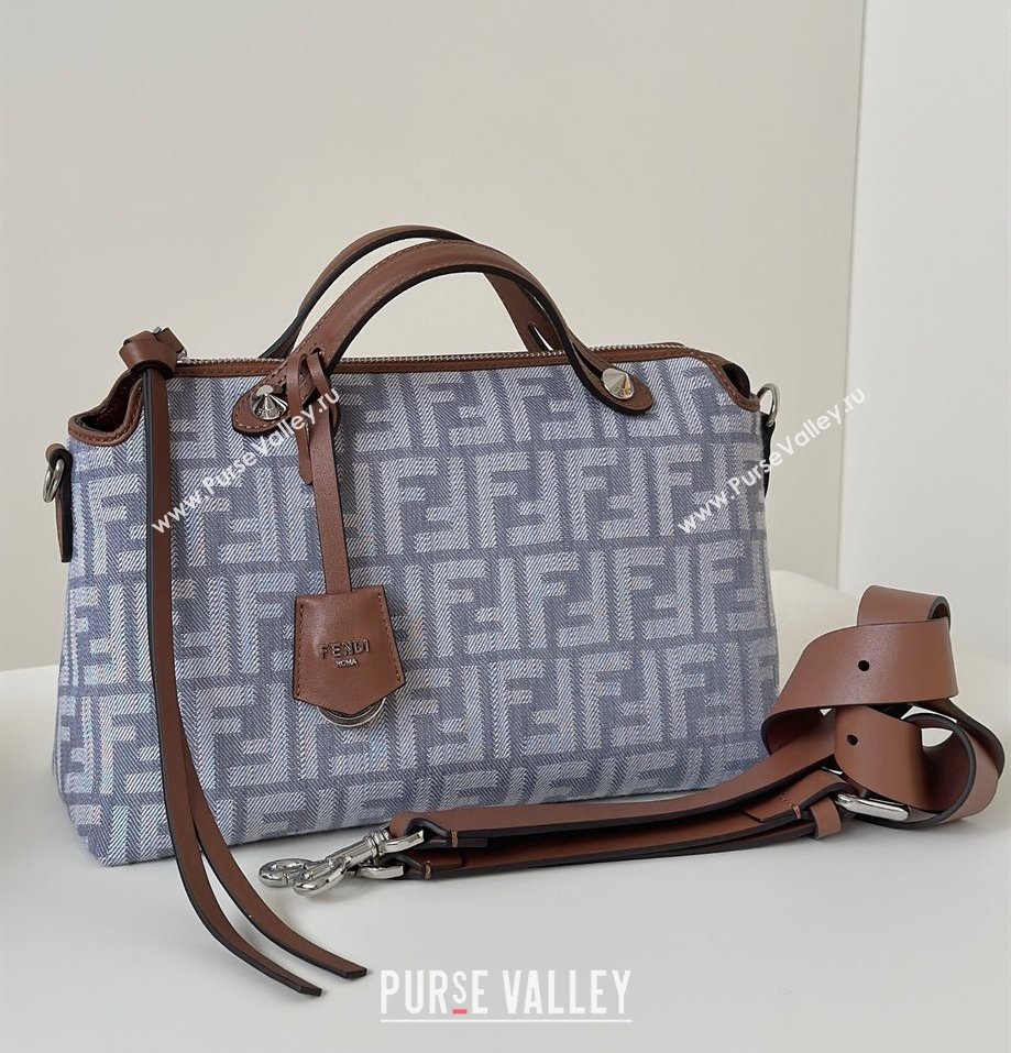 Fendi By The Way Selleria Medium Bag in Blue denim-effect FF jacquard 2025 8665M (CL-250807028)