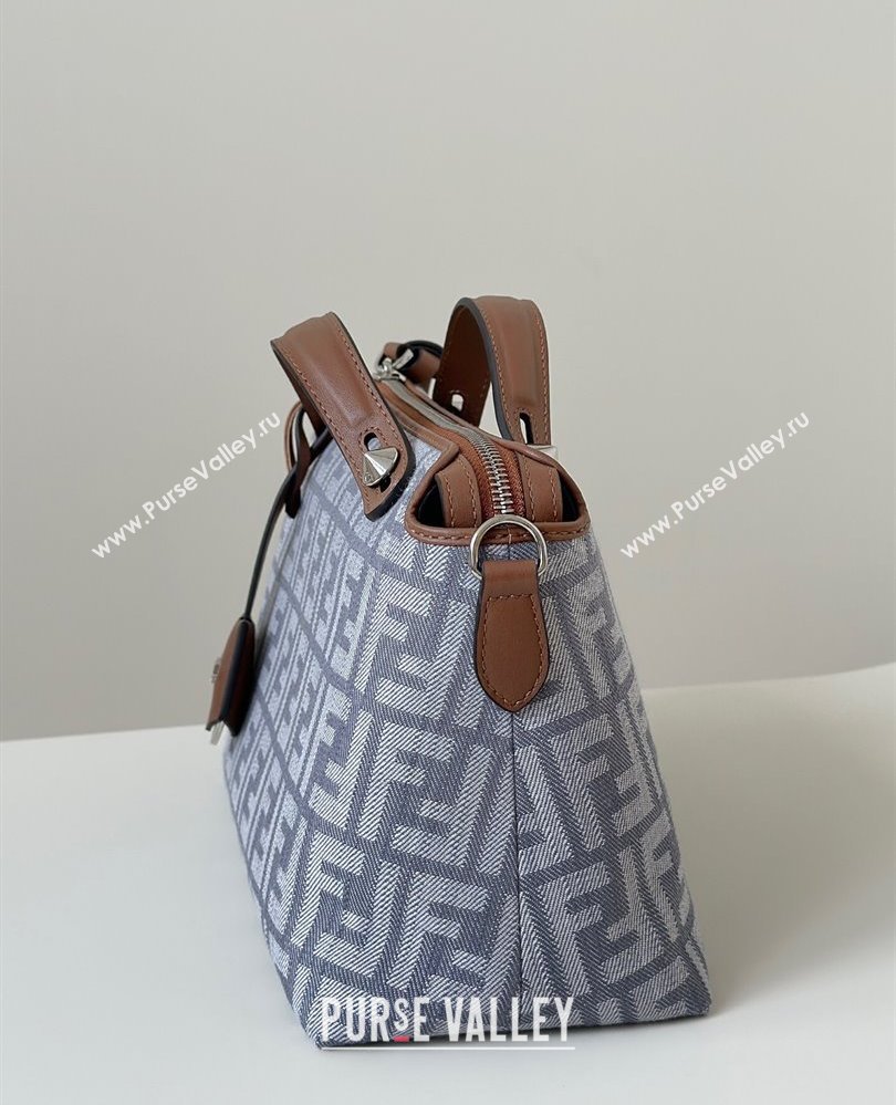 Fendi By The Way Selleria Medium Bag in Blue denim-effect FF jacquard 2025 8665M (CL-250807028)