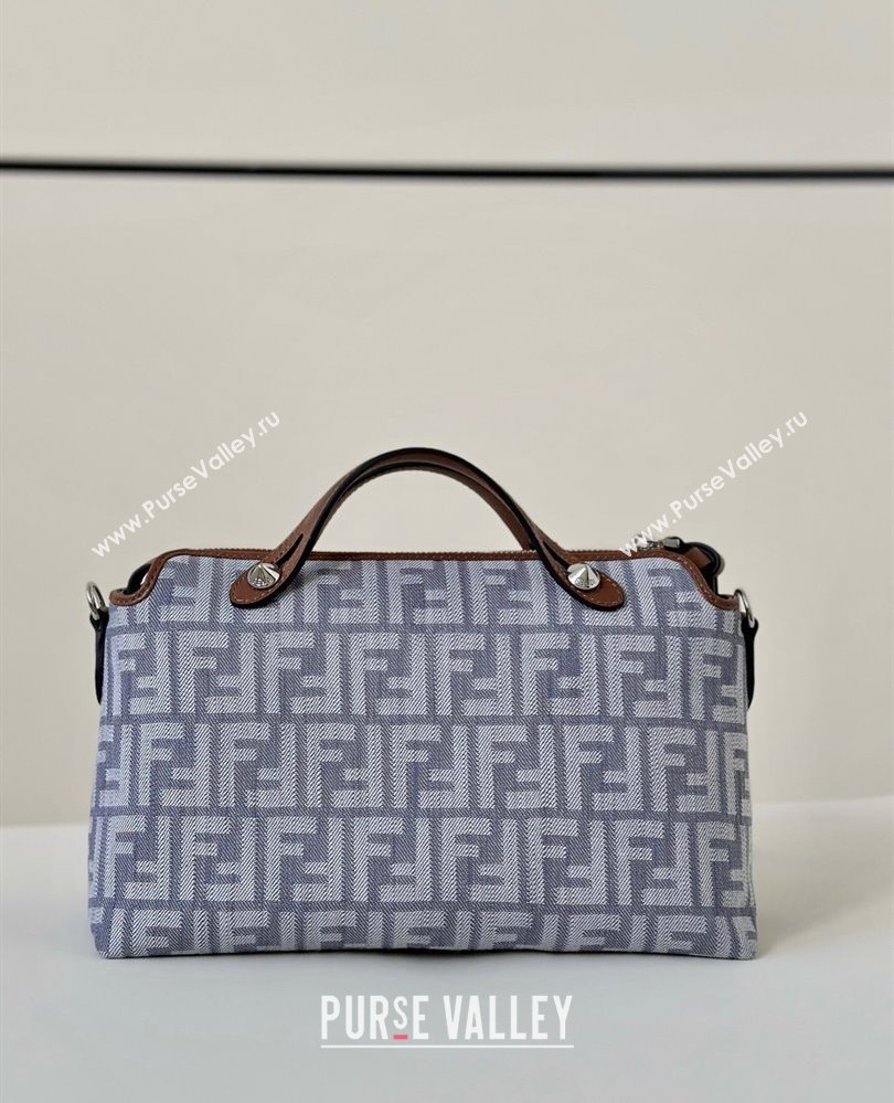 Fendi By The Way Selleria Medium Bag in Blue denim-effect FF jacquard 2025 8665M (CL-250807028)