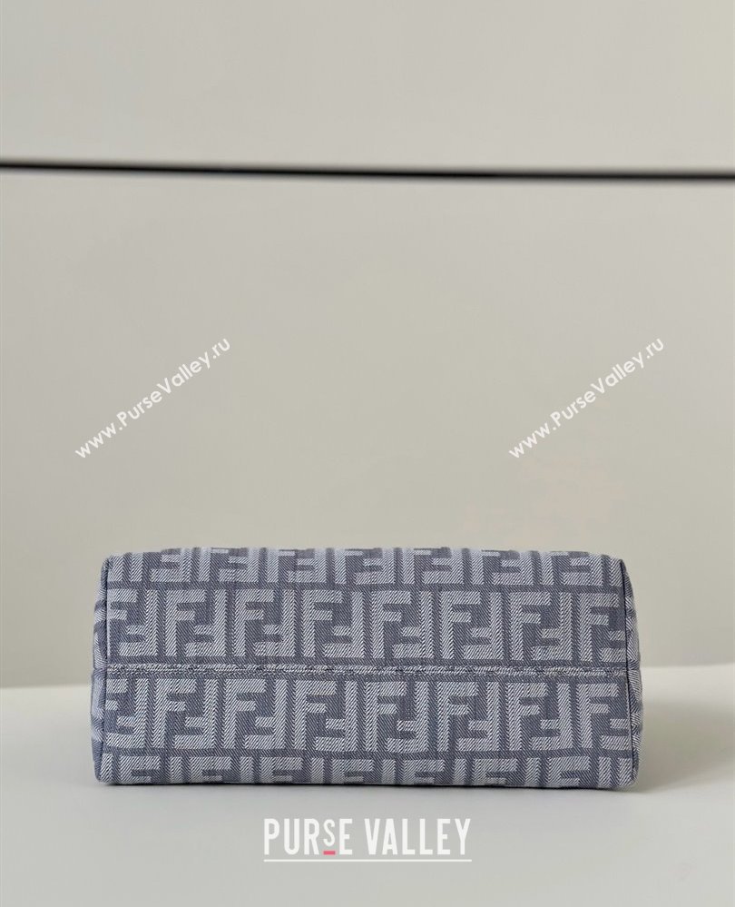 Fendi By The Way Selleria Medium Bag in Blue denim-effect FF jacquard 2025 8665M (CL-250807028)