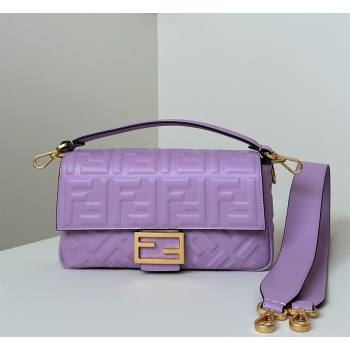 Fendi Baguette Medium Nappa Leather Bag 0135M Purple 2025 0807 (CL-250807005)