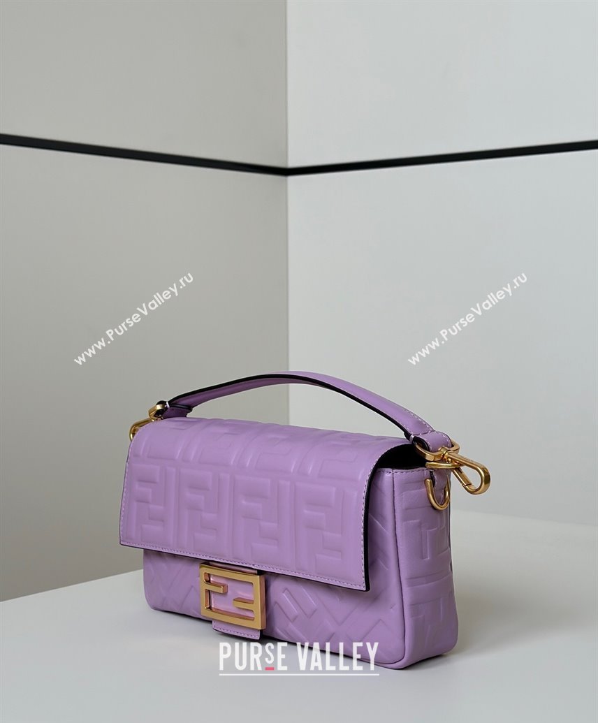 Fendi Baguette Medium Nappa Leather Bag 0135M Purple 2025 0807 (CL-250807005)