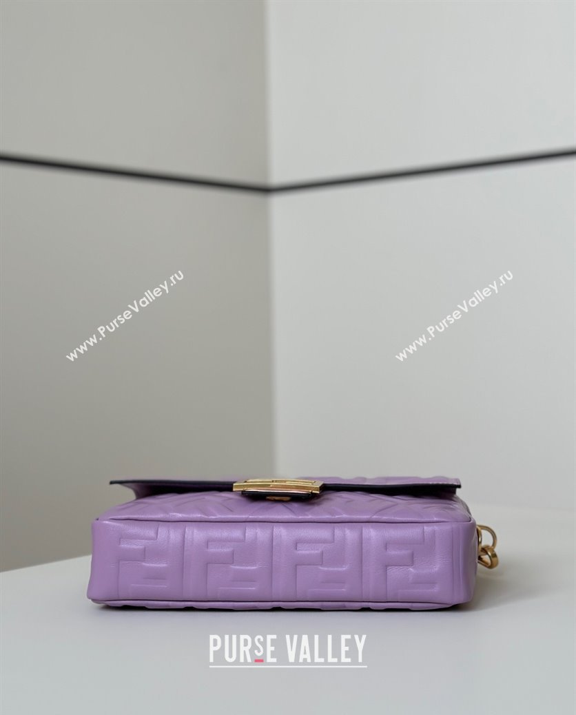 Fendi Baguette Medium Nappa Leather Bag 0135M Purple 2025 0807 (CL-250807005)